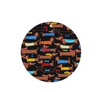 I Love My Dog Dachshunds - Juego de tarjetas de ambientador redondas para coche, aroma a lavanda, 10/24 piezas