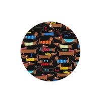 I Love My Dog Dachshunds - Juego de tarjetas de ambientador redondas para coche, aroma a lavanda, 10/24 piezas