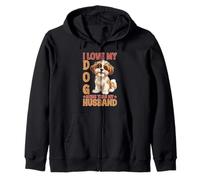 I Love My Dog More Than My Husband Esposa dueña de mascota Sudadera con Capucha