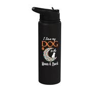 I Love My Dog to the Moon and Back. Stainless Steel Insulated Water Bottle