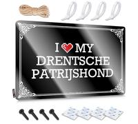I Love My Drentsche Patrijshond Decoraciones vintage para baño, arte decorativo de pared sarcástico dulce (30 x 40 cm)