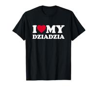 I Love My Dziadzia Heart Grandpa Family Camiseta