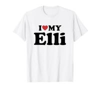 I Love My Elli Nombre Conjunto Pareja Camiseta