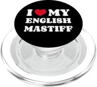 I Love My English Mastiff Amor Corazón Perro Mastín Inglés PopSockets PopGrip para MagSafe