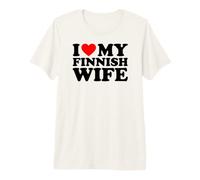 I Love My Finnish Wife Camiseta Premium