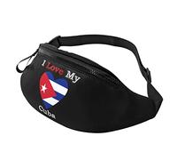 I Love My Flag of Cuba Heart Riñonera Informal para Hombres y Mujeres Ocio Deportes Riñonera Deportes Día Ejercicio Regalo