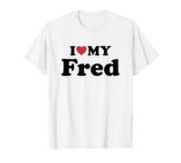 I Love My Fred Nombre Conjunto Pareja Camiseta