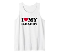 I Love My G-Daddy Heart Grandpa Family GDaddy Camiseta sin Mangas