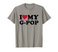 I Love My G-Pop Heart Grandpa Family GPop Camiseta