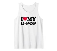 I Love My G-Pop Heart Grandpa Family GPop Camiseta sin Mangas