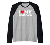 I Love My Garage Camiseta Manga Raglan