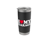I Love My Garage Vaso térmico de acero inoxidable de doble pared