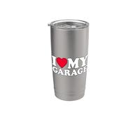 I Love My Garage Vaso térmico de acero inoxidable de doble pared