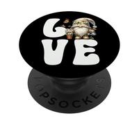 I Love My Garden Gnomes With Daisy Flowers And Butterflies PopSockets PopGrip Adhesivo