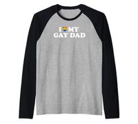 I Love My Gay Dad Camiseta Manga Raglan