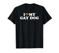 I Love My Gay Dog Camiseta gráfica económica, Hombre, Negro, L