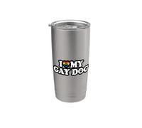 I Love My Gay Dog Vaso térmico de acero inoxidable de doble pared