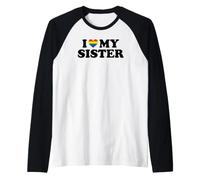 I Love My Gay Sister Camiseta Manga Raglan