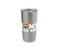I Love My Gay Son Vaso térmico de acero inoxidable de doble pared