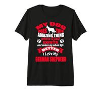 I Love My German Shepherd Dog Funny Puppy Dogs Lovers Camiseta Premium