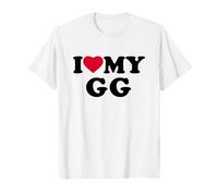 I Love My GG Family Heart Grandma Camiseta