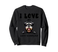 I Love My Giant Schnauzer - Divertida Caricatura juguetona Sudadera