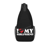 I Love My Girlfriend - Mochila cruzada para hombre, bolsa de pecho para viajes, senderismo, mochila de hombro