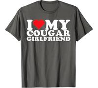 I Love My Girlfriend Shirt Herren Schwarz Tshirt Herren T-Shirt Kurzarm Original Strick Shirt mit Rundhals Shirts Casual Pullover Strifte Strickshirt Sommer Tops, O gris., S