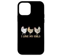 I Love My Girls Chicken Farm Animal Manejo de la cría de Pollos Carcasa para iPhone 12 Mini