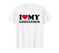 I Love My Godfather Heart Family Grandpa Camiseta