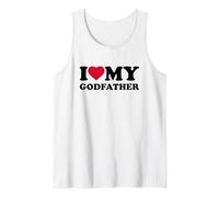 I Love My Godfather Heart Grandpa Family Camiseta sin Mangas