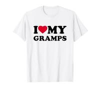 I Love My Gramps Heart Grandma Family Camiseta