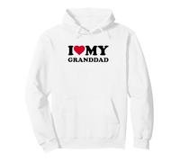 I Love My Granddad Heart Grandpa Family Sudadera con Capucha