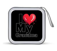 I Love My Grandma - Funda para CD portátil con capacidad para 40 DVD, organizador de almacenamiento para viajes en coche, Estilo:, Talla única