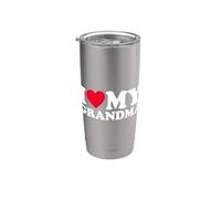 I Love My Grandma, I Heart My Grandma Vaso térmico de acero inoxidable de doble pared