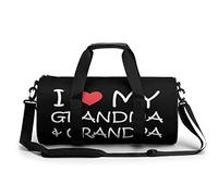 I Love My Grandpa And Grandma - Bolsa de gimnasio portátil para mujeres y hombres, bolsa de viaje para deportes, bolsa de gimnasio divertida bolsa de yoga