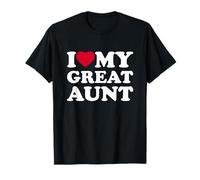 I Love My Great Aunt Heart Family Grandma Camiseta