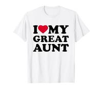 I Love My Great Aunt Heart Family Grandma Camiseta