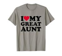 I Love My Great Aunt Heart Grandma Family Camiseta