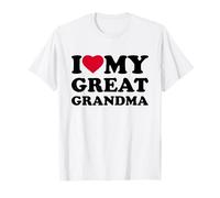I Love My Great Grandma Family Heart Camiseta