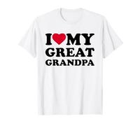 I Love My Great Grandpa Heart Family Grandpa Camiseta