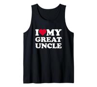 I Love My Great Uncle Heart Family Grandpa Camiseta sin Mangas