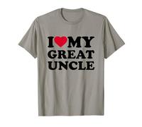 I Love My Great Uncle Heart Grandpa Family Camiseta