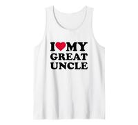 I Love My Great Uncle Heart Grandpa Family Camiseta sin Mangas