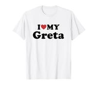 I Love My Greta Nombre Conjunto Pareja Camiseta