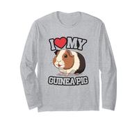 I Love My Guinea Pig Cute Pet Roedor Amante Piggie Wheek Manga Larga
