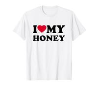 I Love My Honey Heart Grandma Family Camiseta