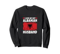 I Love My Hot Albanian Husband Spouses Albania Flag Sudadera