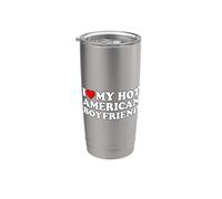 I Love My Hot American Boyfriend Vaso térmico de acero inoxidable de doble pared