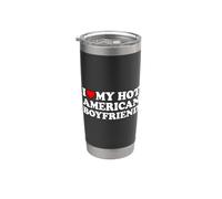 I Love My Hot American Boyfriend Vaso térmico de acero inoxidable de doble pared